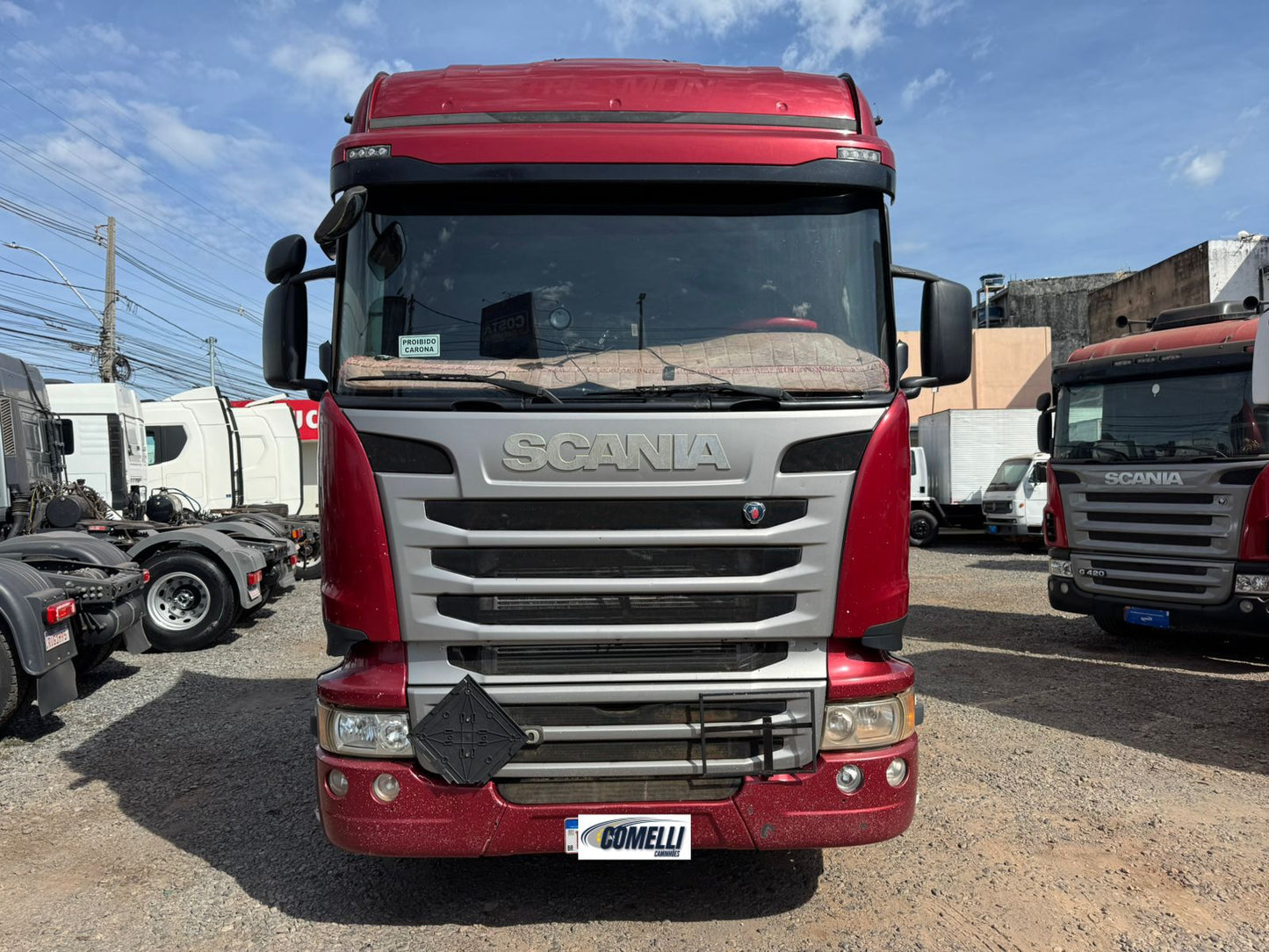Ágio Marca/ Modelo: Scania R480 Ano/Modelo: 17/17 Quilometragem: 1075512K Tração: 6X4 Cor: Vermelho