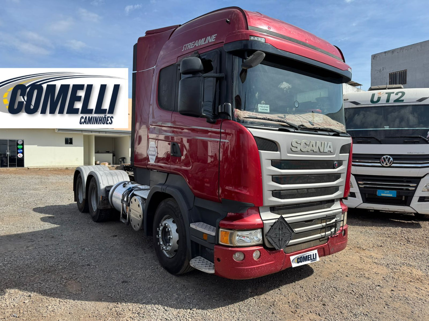 Ágio Marca/ Modelo: Scania R480 Ano/Modelo: 17/17 Quilometragem: 1075512K Tração: 6X4 Cor: Vermelho