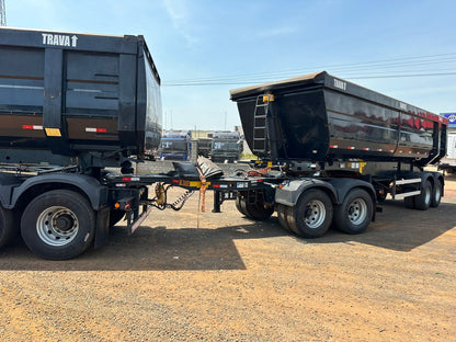Rodocaçamba Librelato Premium - Ano 2021/2021 - Cor Preto - Com chapa de aço Hardox - Capacidade por caçamba 35m^ - Sem